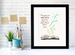 Roald Dahl Greatest Secrets Children's Literary Quote Print. Roald Dahl Greatest Secrets Children's Literary Quote Print.