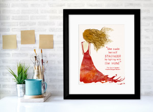 Secret Garden She Made Herself Stronger Children's Literary Quote Print. Secret Garden She Made Herself Stronger Children's Literary Quote Print.