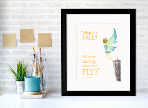 What If I Fall? Children's Literary Quote Print. What If I Fall? Children's Literary Quote Print.