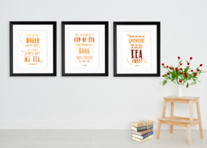 Tea Quote Posters - Typographic Art Prints Featuring Barrie, Lewis and Dostoyevsky. Tea Quote Posters - Typographic Art Prints Featuring Barrie, Lewis and Dostoyevsky.