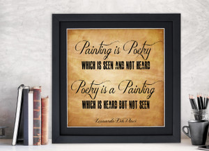 Painting is Poetry, Poetry is a Painting - Leonardo Da Vinci Inspirational Quote. Painting is Poetry, Poetry is a Painting - Leonardo Da Vinci Inspirational Quote.