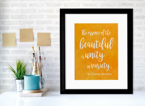 W. Somerset Maugham Unity in Diversity Inspirational Quote Poster. W. Somerset Maugham Unity in Diversity Inspirational Quote Poster.