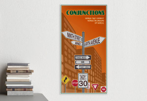 Conjunctions English Grammar Parts of Speech Educational Poster. 