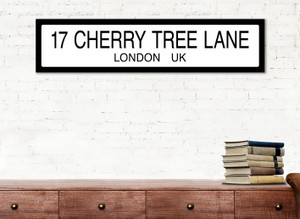 Mary Poppins Cherry Tree Lane Literary Street Sign. 