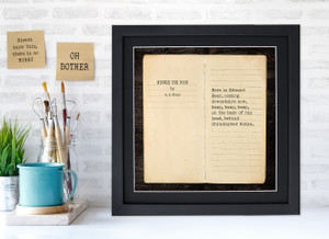 Winnie the Pooh A.A. Milne Literary Quote Print. Winnie the Pooh A.A. Milne Literary Quote Print.