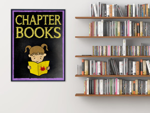 Chapter Books Customizable Library Print. 