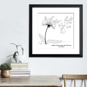 Astrid Lindgren Dandelion Literary Quote Print. Astrid Lindgren Dandelion Literary Quote Print.
