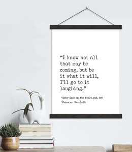 I Know Not All That May Be Coming Melville Moby Dick Author Signature Literary Quote on Canvas I Know Not All That May Be Coming Melville Moby Dick Author Signature Literary Quote on Canvas