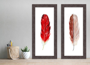 Male & Female Cardinal Feather Watercolor Set. WV State Bird. Available on Canvas or Fine Art Paper. Male & Female Cardinal Feather Watercolor Set. WV State Bird. Available on Canvas or Fine Art Paper.