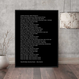 Take Me Home - John Denver Quote Print. Take Me Home - John Denver Quote Print.