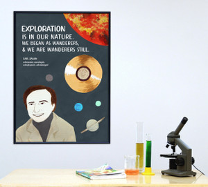 Carl Sagan Science Exploration STEM Art Print. 