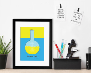 Florence Flask Science STEM Poster. Vibrant Scientific Instruments Art Print. Florence Flask Science STEM Poster. Vibrant Scientific Instruments Art Print.