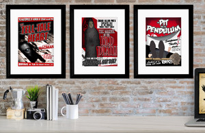 Edgar Allan Poe Movie-style Poster Set. 