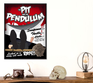 Edgar Allan Poe The Pit and the Pendulum Classic Movie-Style Poster Print. Edgar Allan Poe The Pit and the Pendulum Classic Movie-Style Poster Print.