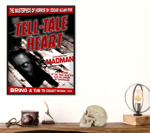 Edgar Allan Poe The Tell-Tale Heart Classic Movie-Style Poster Print. Edgar Allan Poe The Tell-Tale Heart Classic Movie-Style Poster Print.