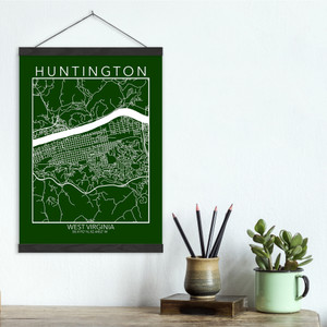 Huntington West Virginia Map Fine Art Print. Huntington West Virginia Map Fine Art Print.