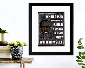 Build a World Langston Hughes Quote Art Print. 
