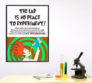 The Lab is No Place to Experiment Lab Safety Poster.  The Lab is No Place to Experiment Lab Safety Poster.