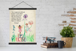Peter Pan Literary Vintage Style Watercolor Quote Canvas Art Print w/Hanger Peter Pan Literary Vintage Style Watercolor Quote Canvas Art Print w/Hanger