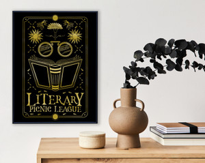 Literary Picnic League Art Print for Book Clubs and Readers Literary Picnic League Art Print for Book Clubs and Readers