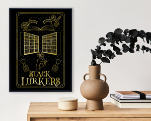 Stack Lurkers Art Print for Book Clubs and Readers Stack Lurkers Art Print for Book Clubs and Readers