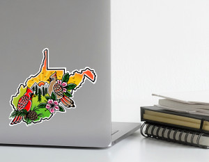Americana-style Tattoo WV Cardinal Sticker