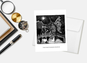 Mothman Statue Weird and Wondrous West Virginia Notecards