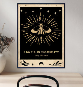 Dwell in Possibility Emily Dickinson Literary Quote Print. Fine Art Paper, Laminated, or Framed Dwell in Possibility Emily Dickinson Literary Quote Print. Fine Art Paper, Laminated, or Framed