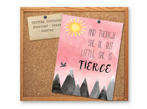 Shakespeare "And Though She Be But Little" Nursery Literary Poster DIGITAL DOWNLOAD Shakespeare "And Though She Be But Little" Nursery Literary Poster DIGITAL DOWNLOAD
