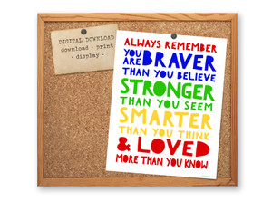 Winnie the Pooh Always Remember Quote - Literary Art Poster DIGITAL DOWNLOAD Winnie the Pooh Always Remember Quote - Literary Art Poster DIGITAL DOWNLOAD