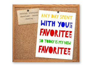 Winnie the Pooh Favorite Day Quote - Literary Art Poster DIGITAL DOWNLOAD Winnie the Pooh Favorite Day Quote - Literary Art Poster DIGITAL DOWNLOAD