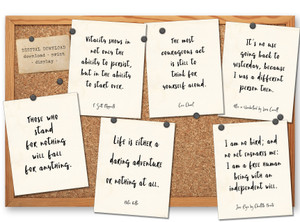 Literary Inspiration Quote Set of Six Poster DIGITAL DOWNLOAD Bundle