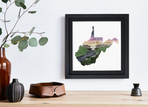 Watercolor West Virginia Capitol Art Print Watercolor West Virginia Capitol Art Print