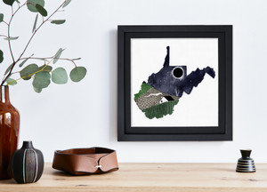 Watercolor West Virginia Eclipse Art Print