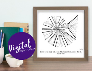 Cornelia Funke Literary Quote Print. DIGITAL DOWNLOAD Cornelia Funke Literary Quote Print. DIGITAL DOWNLOAD