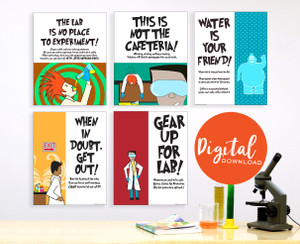 Science Lab Safety Poster Set. DIGITAL DOWNLOAD Science Lab Safety Poster Set. DIGITAL DOWNLOAD