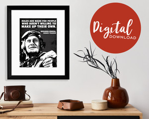 Chuck Yeager Make Your Own Rules Quote Art Print. DIGITAL DOWNLOAD Chuck Yeager Make Your Own Rules Quote Art Print. DIGITAL DOWNLOAD