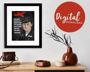 Chuck Yeager The Best Pilots Quote Art Print.  DIGITAL DOWNLOAD Chuck Yeager The Best Pilots Quote Art Print.  DIGITAL DOWNLOAD