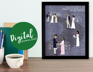 Persuasion - Jane Austen Literary Quote Print. DIGITAL DOWNLOAD Persuasion - Jane Austen Literary Quote Print. DIGITAL DOWNLOAD