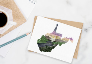 West Virginia Watercolor Notecards, Pack of 8