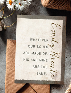 Wuthering Heights Quote Valentine Card - Single or 8 Pack