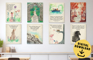 Children’s Literature Quote Print Set of Eight DIGITAL DOWNLOAD
