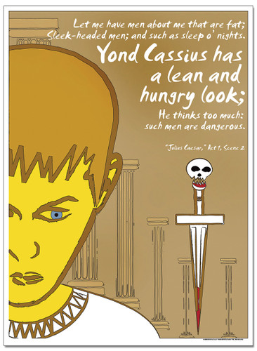 Lean and Hungry, Caesar Literary Poster