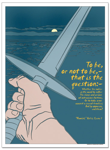 To Be, Hamlet Literary Poster
