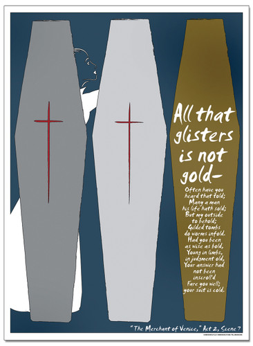 Glisters, Merchant of Venice Literary Poster
