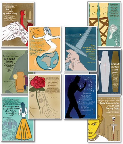 Quotable Shakespeare Literary Poster Set