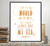 Always Have My Tea Dostoyevsky Quote Art Print. Typographic Poster. 