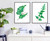 West Virginia Botanicals Watercolor Fern Leaves Set Fine Art Prints. 