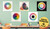 Vintage Color Wheel Set of Five DIGITAL DOWNLOAD