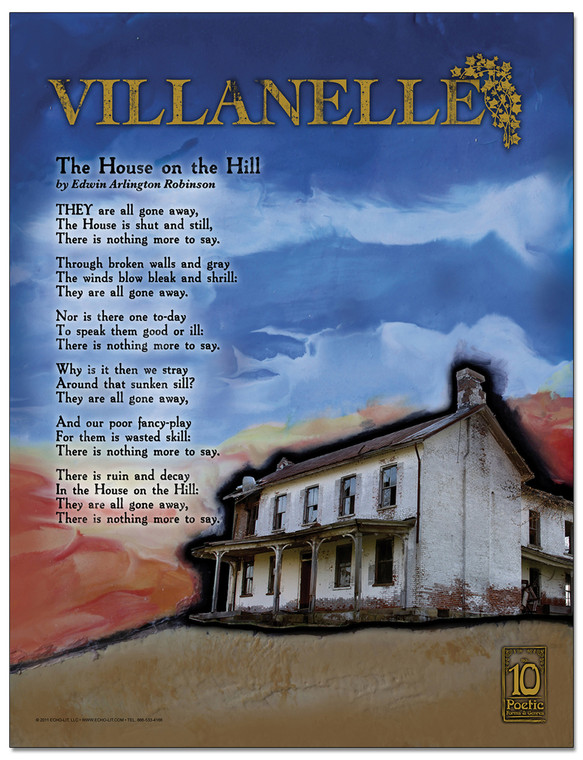 Villanelle Literary Poster
